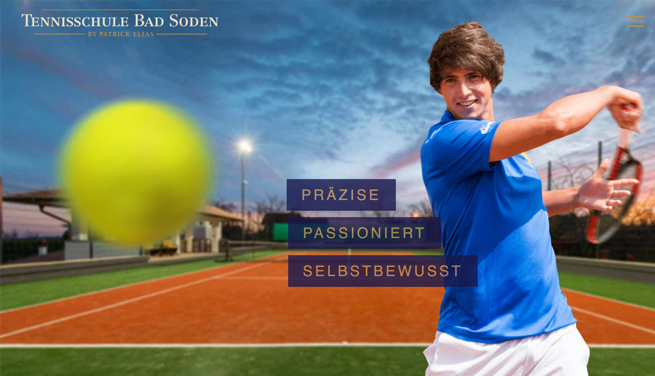 Webdesign Königstein, Projekt Tennisschule Bad Soden